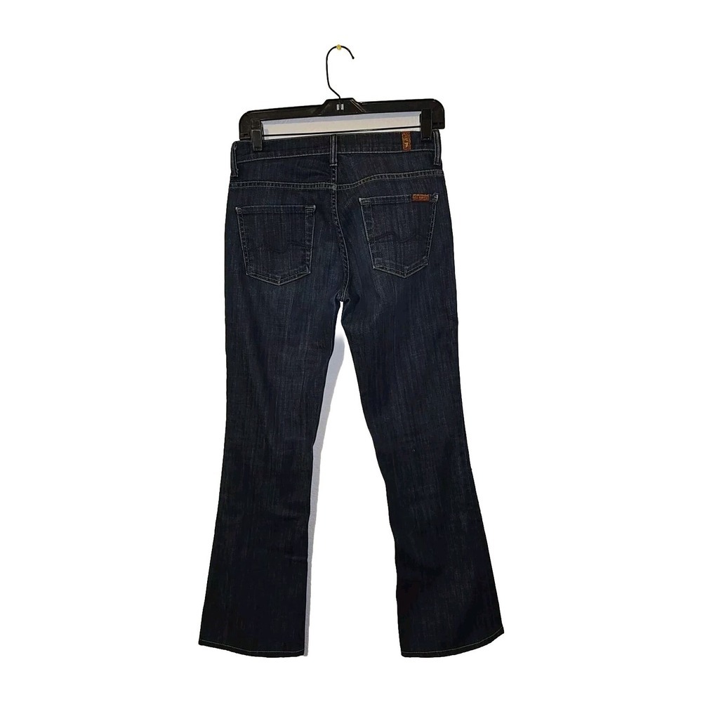 7 For All Mankind Women's Size 26 Bootcut Denim Blue Jean Dark Wash Stretch Mid